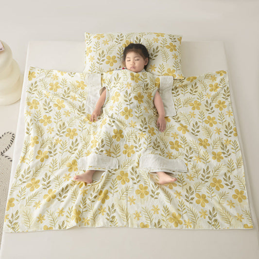 HKM-482259 Multifunctional Anti-Kick Summer Sleeping Bag Cover Blanket with Pillows - Multiple Sizes and Colors Available