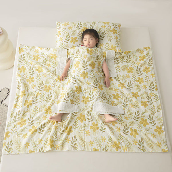 HKM-482259 Multifunctional Anti-Kick Summer Sleeping Bag Cover Blanket with Pillows - Multiple Sizes and Colors Available
