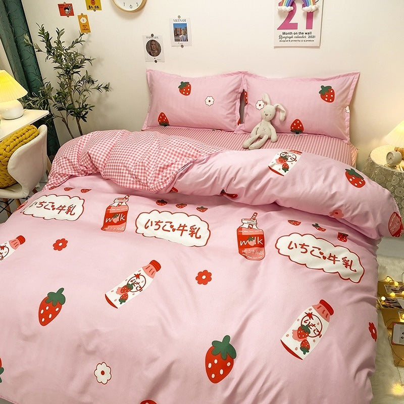 HKM-482259 Pure Cotton Sweet Twill Quilt Cover Bedding Set in Various Sizes
