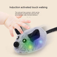 HKM-4822717 Rechargeable Plush Smart Mouse Cat Toy with Simulation Sounds for Boredom Relief