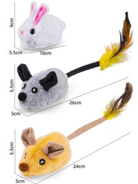 HKM-4822717 Rechargeable Plush Smart Mouse Cat Toy with Simulation Sounds for Boredom Relief