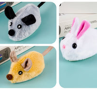 HKM-4822717 Rechargeable Plush Smart Mouse Cat Toy with Simulation Sounds for Boredom Relief