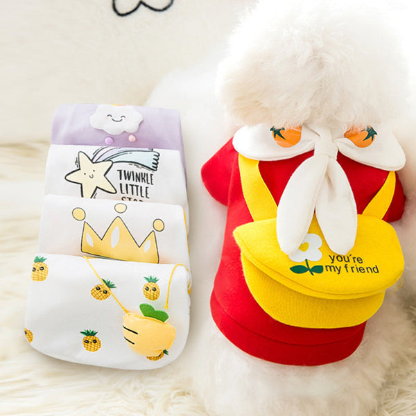 HKM-4822973 Cute Cartoon Sweater for Pets - Cotton Autumn and Winter Apparel