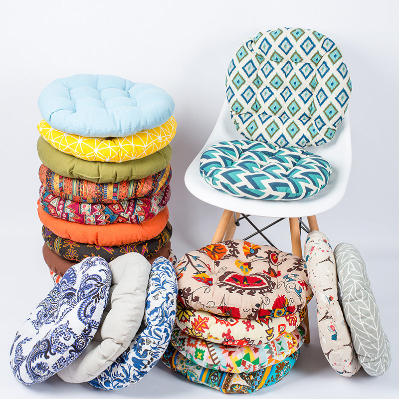 HKM-482323 Cotton and Linen Geometric Design Cushion - Square 44x44CM and Round 40CM