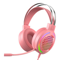 HKM-482323 RGB Gaming Headset with 50mm Driver, Memory Foam Ear Cushions, and 7.1 USB Interface
