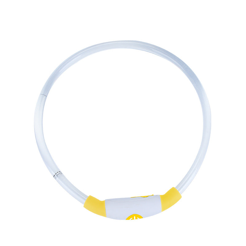 HKM-4825149 LED Dog Collar - Rechargeable Glow in the Dark Safety Necklace for Pets, Adjustable Fit, USB Charging