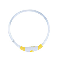 HKM-4825149 LED Dog Collar - Rechargeable Glow in the Dark Safety Necklace for Pets, Adjustable Fit, USB Charging