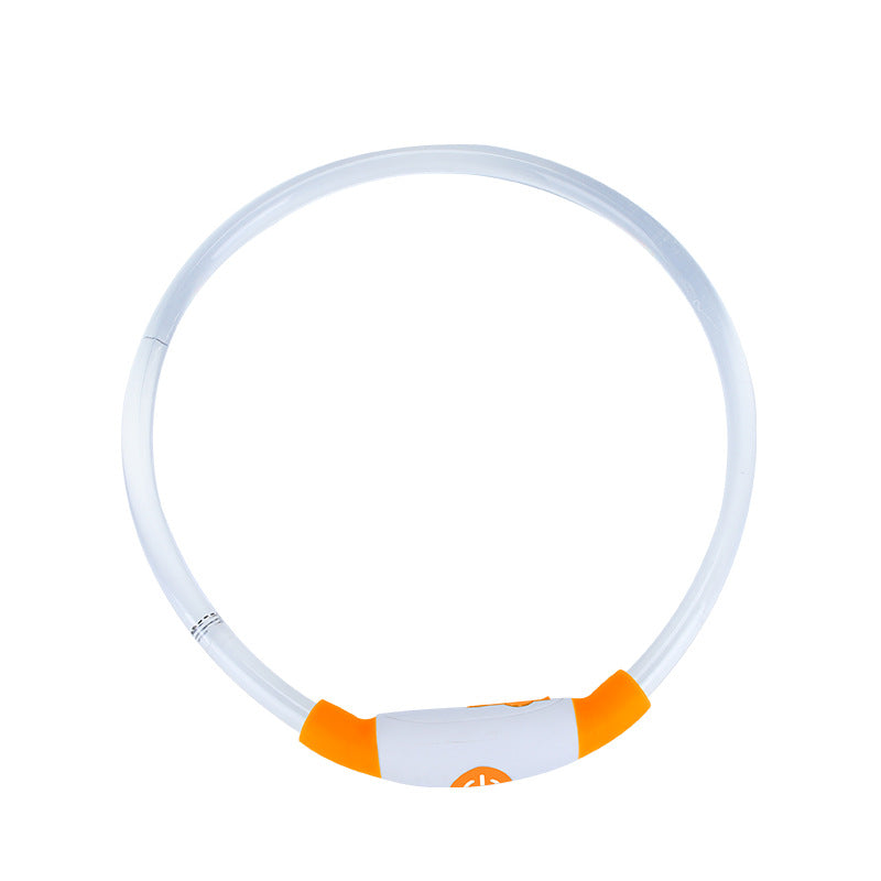 HKM-4825149 LED Dog Collar - Rechargeable Glow in the Dark Safety Necklace for Pets, Adjustable Fit, USB Charging