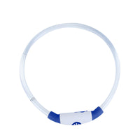 HKM-4825149 LED Dog Collar - Rechargeable Glow in the Dark Safety Necklace for Pets, Adjustable Fit, USB Charging