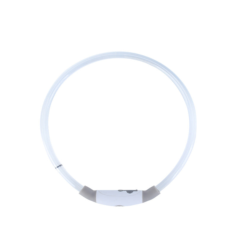 HKM-4825149 LED Dog Collar - Rechargeable Glow in the Dark Safety Necklace for Pets, Adjustable Fit, USB Charging