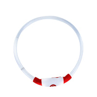 HKM-4825149 LED Dog Collar - Rechargeable Glow in the Dark Safety Necklace for Pets, Adjustable Fit, USB Charging
