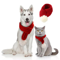 HKM-4825277 Festive Acrylic Wool Scarf for Cats and Dogs - Holiday Pet Accessory