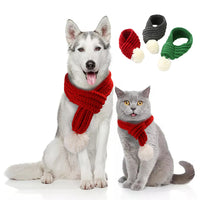 HKM-4825277 Festive Acrylic Wool Scarf for Cats and Dogs - Holiday Pet Accessory