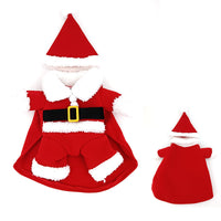 HKM-4826045 Santa Claus Transformation Costume for Pets - Casual Red Outfit in Sizes 8-16