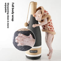 HKM-4826301 Vertical Cat Climbing Rack with Suction Cup and Scratching Pole - Dual Material Option