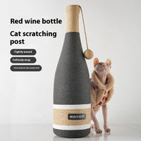 HKM-4826301 Vertical Cat Climbing Rack with Suction Cup and Scratching Pole - Dual Material Option