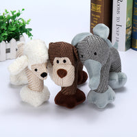 HKM-4827325 Sounding Plush Pet Toy - Bite-Resistant Ball for Dogs, Gray Elephant, Beige VIP, Coffee Monkey
