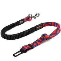 HKM-4827453 Pet Safety Seat Belt for Car - Adjustable Nylon Webbing with Reflective Strip - 76CM to 148CM Length Options