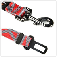 HKM-4827453 Pet Safety Seat Belt for Car - Adjustable Nylon Webbing with Reflective Strip - 76CM to 148CM Length Options