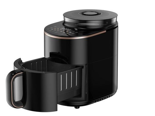 HKM-482835 Large Capacity 4.5L Steam Air Fryer with Visible Cooking Pot for Multifunctional Home and Commercial Use