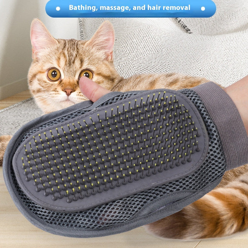 HKM-4829117 Pet Grooming Gloves for Dogs, Cats, and Small Animals - Effective Dusting and Massaging Tool