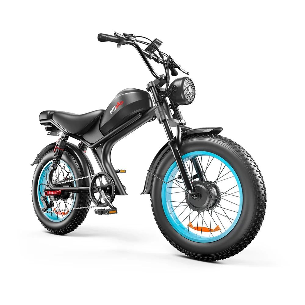 HKM-482963 48V City Electric Bike - 20 Inch Fat Tire, 1000W Motor, 7-Speed, Removable Battery, Off-Road Capability