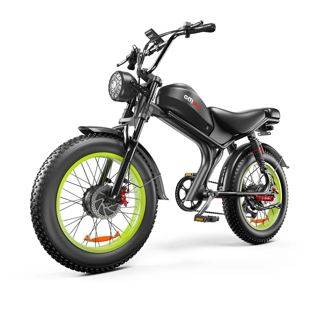 HKM-482963 48V City Electric Bike - 20 Inch Fat Tire, 1000W Motor, 7-Speed, Removable Battery, Off-Road Capability