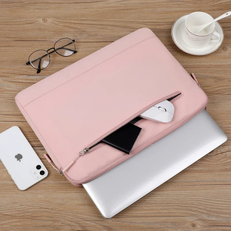 HKM-482963 Custom Soft Laptop Sleeve Cover for MacBook and Mac Pro - Black Briefcase Style