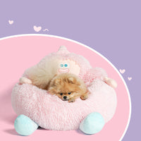 HKM-4830909 Cozy Thick Plush Nest Bed for Pets - Ideal Sleeping Mattress for Cats and Dogs