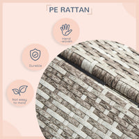 HKM-4832061 Elevated Rattan Dog House with Removable Cushion in Charcoal Gray