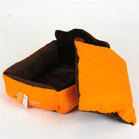 HKM-4833469 Cozy Orange Pet Nest for Cats and Small Dogs - S-58x40x25cm, M-72x55x40cm