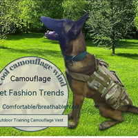 HKM-4833981 Tactical Vest for Medium to Large Dogs - Military Style Pet Clothing in Nylon
