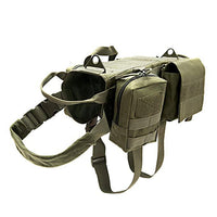 HKM-4833981 Tactical Vest for Medium to Large Dogs - Military Style Pet Clothing in Nylon