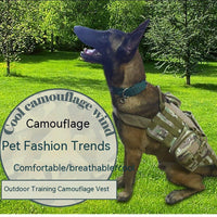 HKM-4833981 Tactical Vest for Medium to Large Dogs - Military Style Pet Clothing in Nylon