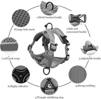 HKM-4834877 Adjustable Soft Mesh Cat Harness and Leash Set ¨C Anti-Escape Design for Comfortable Outdoor Safety