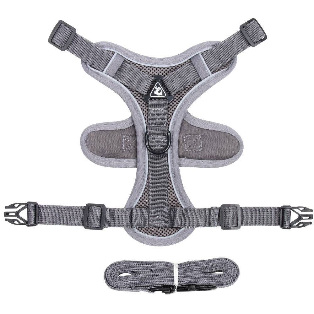 HKM-4834877 Adjustable Soft Mesh Cat Harness and Leash Set ¨C Anti-Escape Design for Comfortable Outdoor Safety