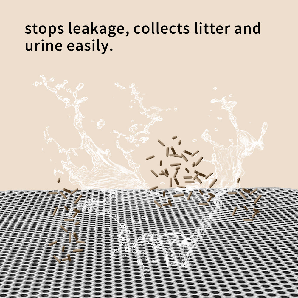 HKM-4835261 Leak-Proof Cat Litter Mat with Non-Slip Backing for Clean, Dry Floors