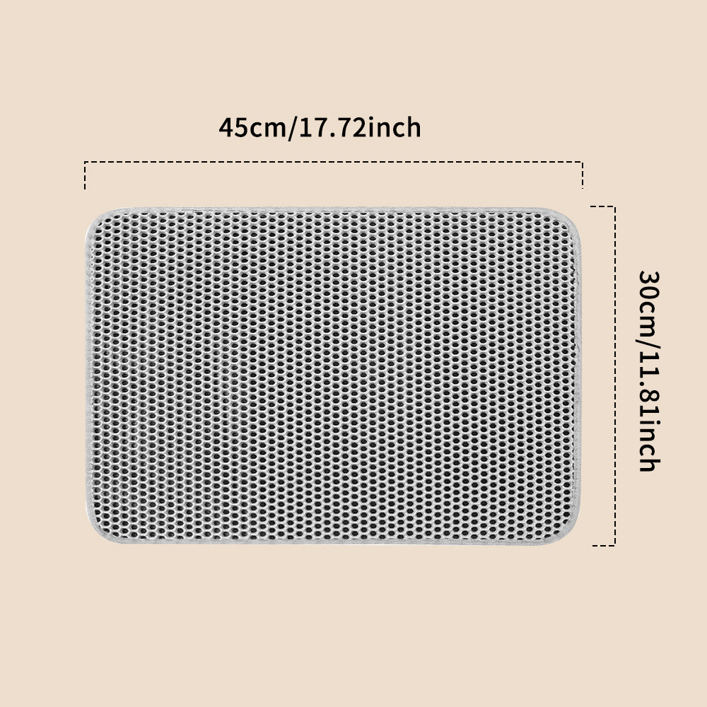 HKM-4835261 Leak-Proof Cat Litter Mat with Non-Slip Backing for Clean, Dry Floors