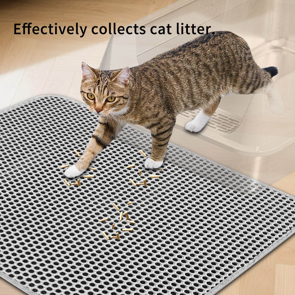 HKM-4835261 Leak-Proof Cat Litter Mat with Non-Slip Backing for Clean, Dry Floors