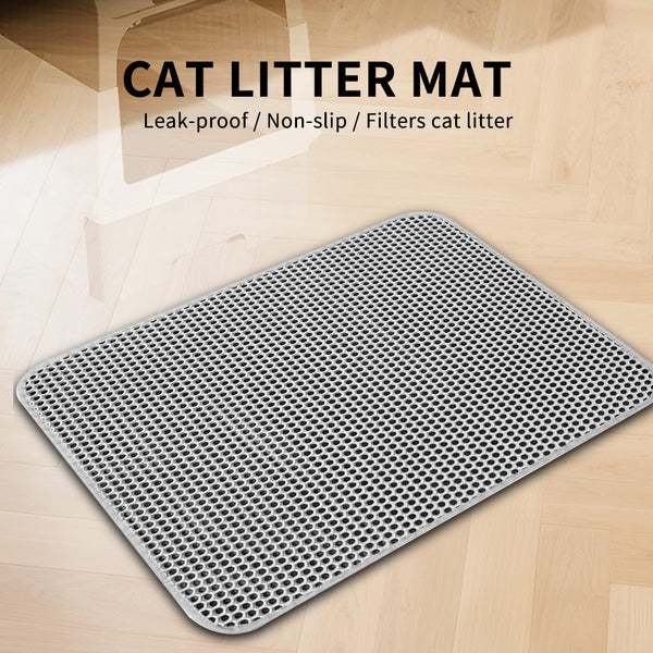 HKM-4835261 Leak-Proof Cat Litter Mat with Non-Slip Backing for Clean, Dry Floors