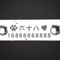HKM-4835389 Custom PU Leather Dog Collar with Personalized Laser Engraved Pet Tag - Adjustable, Solid Design for All Seasons