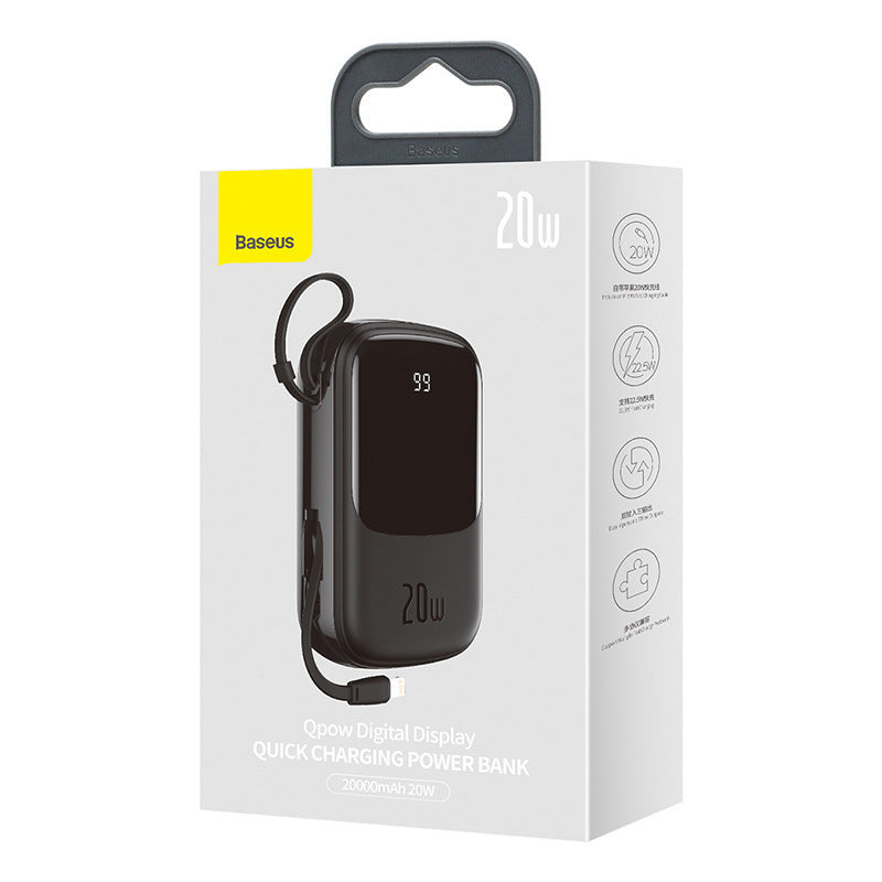 HKM-483795 High-Capacity 20000mAh Mini Power Bank with Multi-Port Output - Polymer Lithium Ion Battery, Alloy Shell, Various Colors