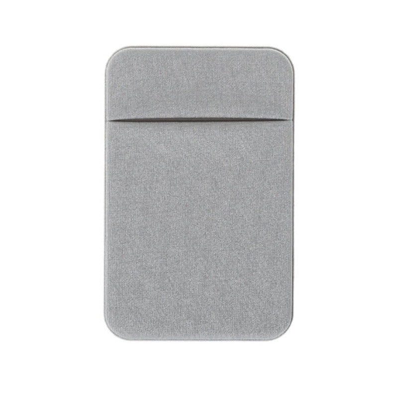 HKM-483795 Lycra Mobile Phone Back Sticker Card Holder - 58x88mm with Strong Adhesive in Green, Pink, Blue, Grey