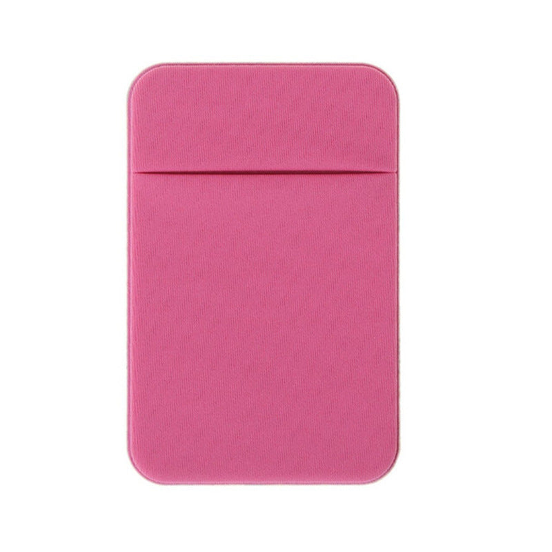 HKM-483795 Lycra Mobile Phone Back Sticker Card Holder - 58x88mm with Strong Adhesive in Green, Pink, Blue, Grey