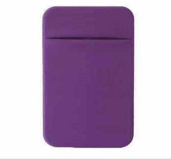 HKM-483795 Lycra Mobile Phone Back Sticker Card Holder - 58x88mm with Strong Adhesive in Green, Pink, Blue, Grey