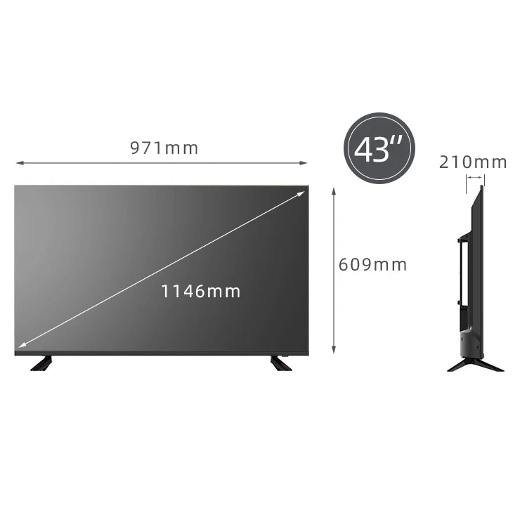 HKM-483923 43-Inch Boardless Smart LED TV with Android Operating System