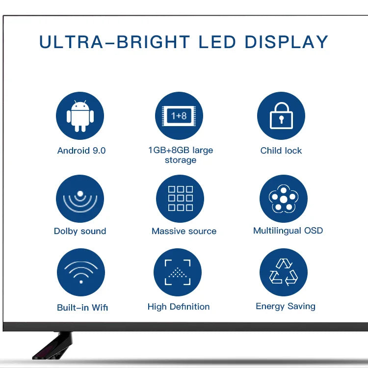 HKM-483923 43-Inch Boardless Smart LED TV with Android Operating System