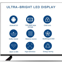 HKM-483923 43-Inch Boardless Smart LED TV with Android Operating System