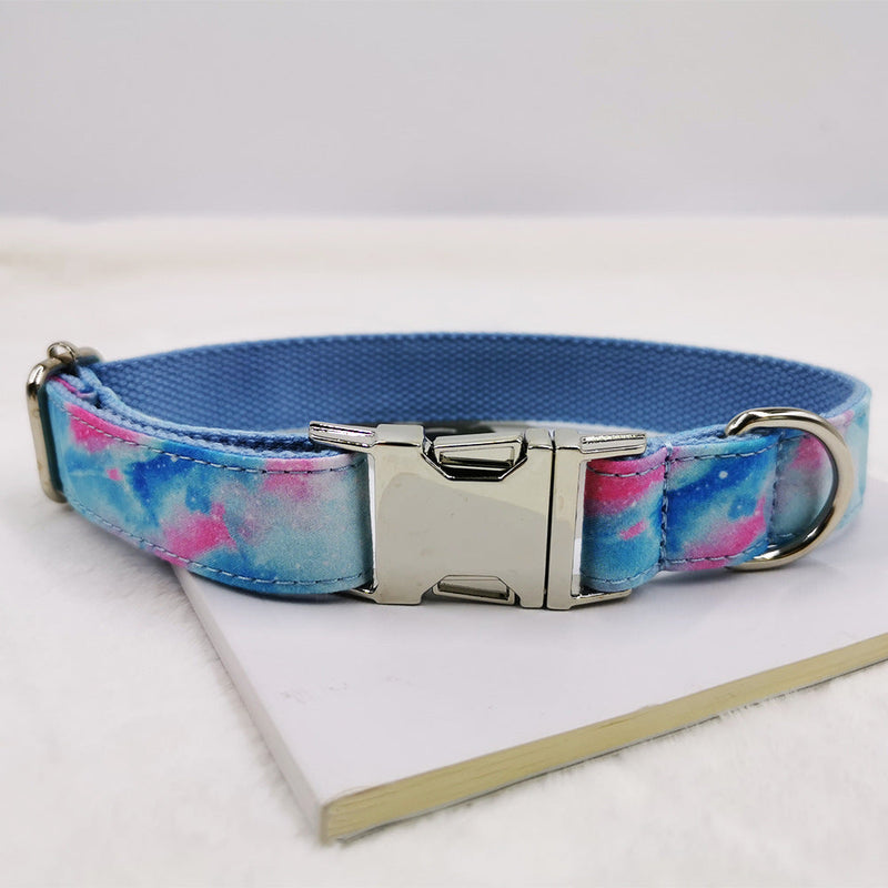 HKM-4841149 Engravable Zinc Alloy Buckle Pet Collar - Polyester Material in Multiple Sizes