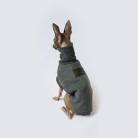 HKM-4841533 Windproof Thickened Polar Flannel Dog Coat for Autumn and Winter in Gray
